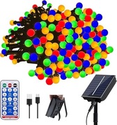 Solarne Lampki LED 300 LED z Pilotem, 32m, IP65, 8 Trybów, Multikolorowe