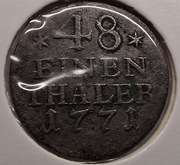 Moneta srebrna Niemcy Berlin Prusy 1/48 Talara 1771 A