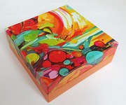 Pudełko ozdobne na prezent dekoracyjne box po Pure Beauty 11 pomarańczowe