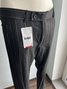 Eleganckie spodnie męskie garniturowe spodnie w prążek