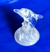 Figurka delfin, szkło kryształowe
