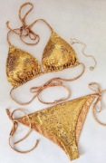 Bikini Boho Loco złote cekiny cekinowe