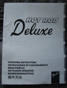 Fender Hot Rod Deluxe Operating Instructions - instrukcja obsługi
