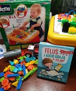 Zestaw zabawek dla malucha. Nowe i uzywane. Stolik chico,gra ,klocki... 