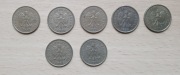 Zestaw 7 monet 5 gr 1990, 1991, 1998, 1999, 2003