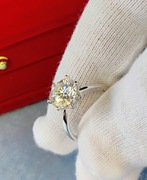 Pierścionek Srebrny 1CT Moissanit WIELKA Świąteczna PROMOCJA !:)