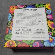 FILIŻANKA FOLK 220 ML W PUDEŁKU - ŁOWICKIE - CZARNA FOLKSTAR