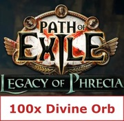 100x Divine Orb Path of Exile PoE Legacy of Phrecia 2.0 Event