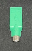Adapter USB na PS/2 do myszki zielony