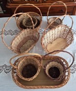Wiklinowe koszyki, zestaw 8 szt. 