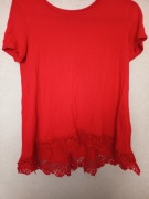 Czerwona bluzka z gipiura rozm l/ xl