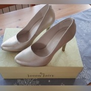 Szpilki jenny fairy ccc beż złote r. 36