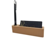 Wizytownik ryflowany 2w1 + Stojak na Długopis lamele Biurko Organizer 