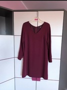 Bordowa sukienka Why Not rozmiar L 40