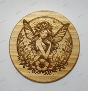 Zestaw 4szt Drewnianych podstawek pod kubki filiżanki unikatowe wzory