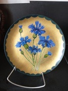 Janusz Jarosiewicz Chabry, obraz na ceramice z Karoliny. Średnica 26 cm 