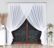 Firana zakładana 700x250 cm woal kresz, firana do salonu, szycie na miarę