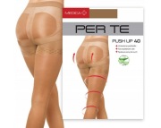 Rajstopy Modelujące Push Up Beż 40Den 2-M Per Te