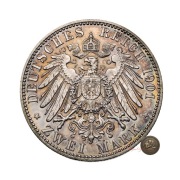 Cesarstwo Niemieckie 2 marki, 1901 200 rocznica - Królestwo Prus Piękna 