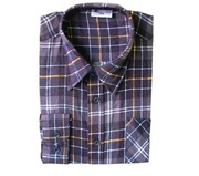 Koszula flanelowa w kratę LEON szaro-żółta Consorte r. 42