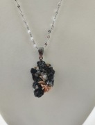 Baryt z Kryształem Kwarcu na Galenie 