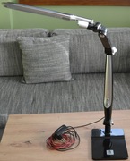 SOLIDNA i ciężka Lampka biurkowa led 10W na biurko czarna 3 tryby