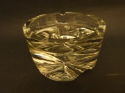 Szklana masywna popielnica Prl OBR WSK Mielec popielnica reklamowa Prl