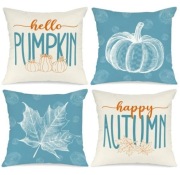 4xPoszewki Na Poduszki 40x40 Dekoracyjne Jesienne Dynie Halloween Poszewka