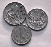 1974  5 zł Rybak + 2 zł Jagody + 1 zł Stan !! zestaw 3 monet 