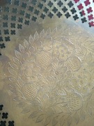 Dekoracyjny talerz, mosiądz, Indie