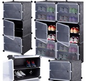 SZAFKA NA BUTY OBUWIE MODUŁOWA REGAŁ PÓŁKA 12 POZIOMÓW PUDEŁKA ORGANIZER 