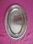 solidna patera tacka ze stali nierdzewnej 37x25cm srebrna