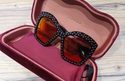 Damskie czarne lustrzane okulary GG 3870/S  Gucci!