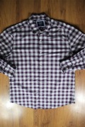 Koszula Charles Tyrwhitt r. L fioletowo-biała slim fit w kratkę męska 