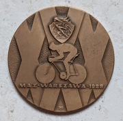 Stary medal PRL / Kolarstwo / Warszawa / Unikat