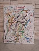 Obraz abstrakcja dinozaury, sygn.