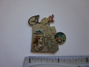 Magnes na lodówkę - 444g. EGIPT Metalowa mapa