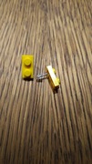 Kolczyki LEGO - żółte pin 2x1