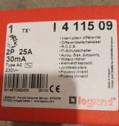 WYŁĄCZNIK RÓŻNICOWOPRĄDOWY P 302 2P 25A 30MA TYP AC SERII TX3