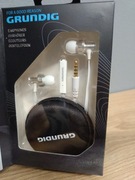 Słuchawki białe douszne Grundig mikrofon etui czarne sportowe 