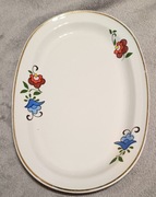 Półmisek Lubiana w kwiaty ze złotą lamówką ok.27,5cm