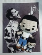 Freddie Mercury maskotka ,  włóczka aksamitek