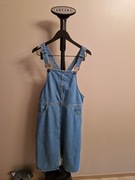 Jeansowa sukienka ogrodniczki na szelkach