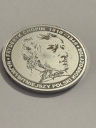 Chopin. Moneta kolekcjonerska.  Aluminium . Fi 50 mm. Gyges