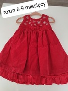 Sukienka świąteczna czerwona gwiazdki