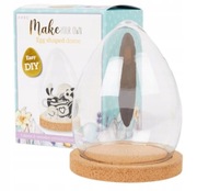 Nowe jajko wielkanocne szklane 16 x 12 cm z ozdobami