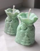 Świeczka sojowa rękodzieło 8 cm Boże Narodzenie pomarańcza-cynamon