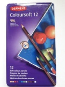 Kredki artystyczne Derwent Coloursoft 12 set 0701026