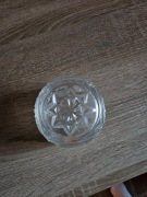 pojemnik szklany na drobiazgi, cukiernica z czasów PRL