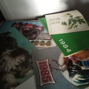 stare kalendarze planszowe vintage  PRL  zestaw kalendarzy sciennych 